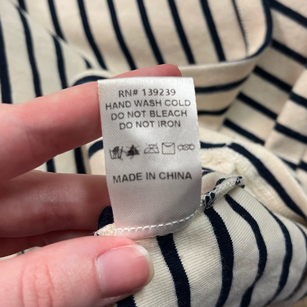 Tuckernuck Cream and Black Striped Long Sleeve Dress - Picture 11 of 11